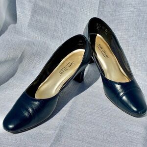 Classic Blue “Leather” Pumps